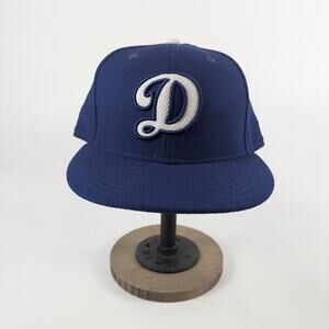 New Era Mens 7 5/8 Los Angeles Dodgers Cap MLB Baseball 59Fifty Cap Patch Blue